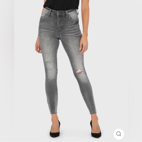 KUT from the KLOTH Jeans DISTRESSED Connie Fab Ab Ankle Skinny Plus Size 18W NWT - Picture 6 of 8